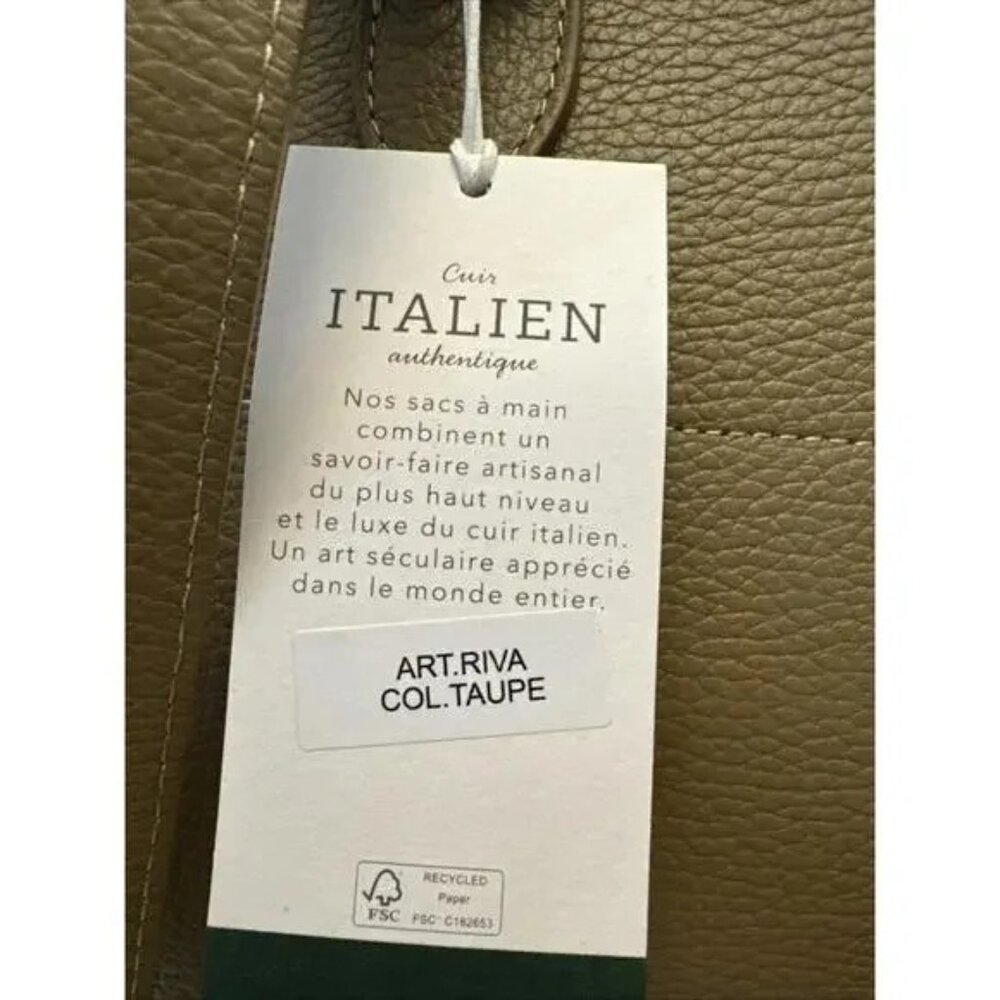 NWT Anna Paola Italian Leather & Suede Dual Handel Satchel + Crossbody Strap - Picture 4 of 9